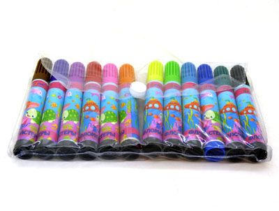 兒童之家 正品12色水彩筆涂鴉筆彩色筆----袋裝水彩筆六B4-2-3