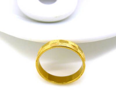 時(shí)尚保色黃金戒指 情侶對(duì)戒 男士女款9金戒指 -潮流戒子黃金盒裝7號(hào)