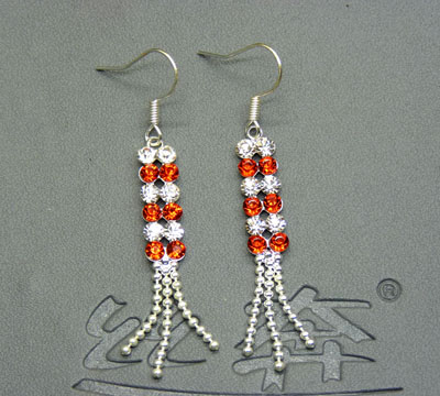 鍍銀耳環(huán)水鉆靚女氣質(zhì)流蘇耳墜女款耳飾防過敏 耳環(huán)長款女	