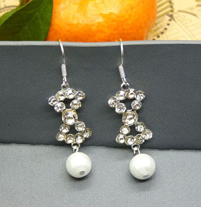 鍍銀耳環(huán)水鉆靚女氣質(zhì)流蘇耳墜女款耳飾防過(guò)敏 耳環(huán)長(zhǎng)款女