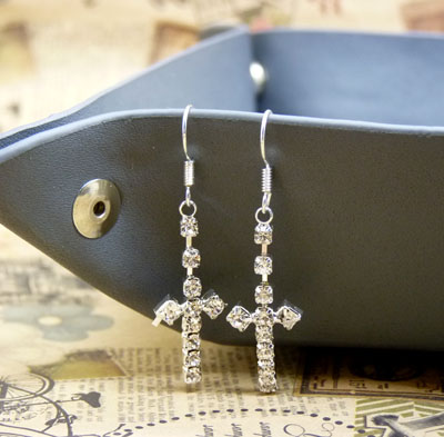 鍍銀耳環(huán)水鉆靚女氣質流蘇耳墜女款耳飾防過敏 耳環(huán)長款女	