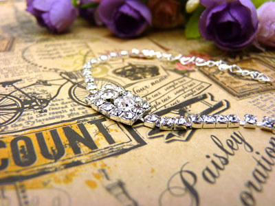 925純銀手鏈 女 水晶 情侶銀首飾品手鏈子B6-4-4