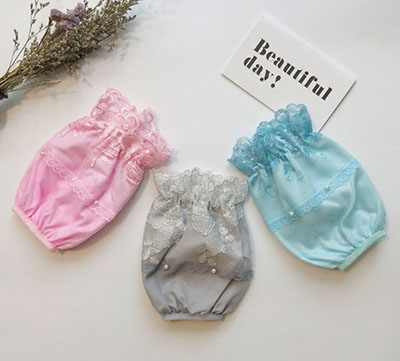 8號(hào)新款韓版雙層蕾絲繡花女短款護(hù)袖成人辦公日常防污袖頭袖套六B33-3-4