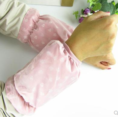 13號(hào)雙層網(wǎng)紗防水袖套短款女士秋冬簡(jiǎn)約碎花辦公套袖居家防污護(hù)袖筒批E9-2-3