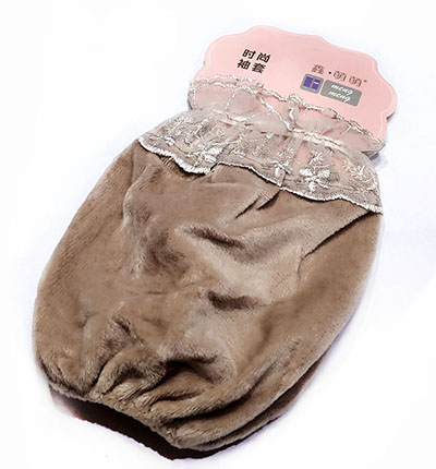 14秋冬蕾絲邊辦公防臟絨布護(hù)袖套短款韓版學(xué)生防污袖筒A4-1-2