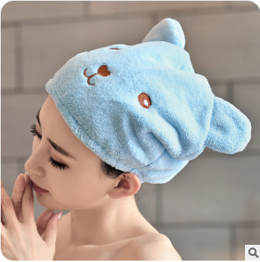 卡通擦頭干發(fā)帽 浴帽可愛通用加厚大眾頭發(fā)速干包頭巾小熊干發(fā)帽六B29-3-2