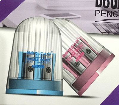 創(chuàng)意鳥籠彩色造型雙孔卷筆刀 削筆器削筆刨學(xué)生用品---327A28-3-2