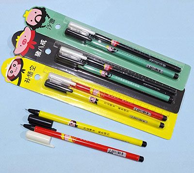 一對(duì)裝書(shū)簽尺子中性筆 0.5簽字筆GP-315
