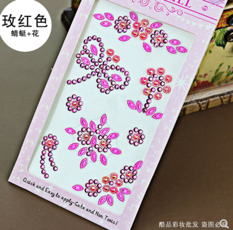 8#網(wǎng)紅眼妝水鉆貼片拍照化妝臉部裝飾貼鉆化妝美容貼手機貼c3-5-6