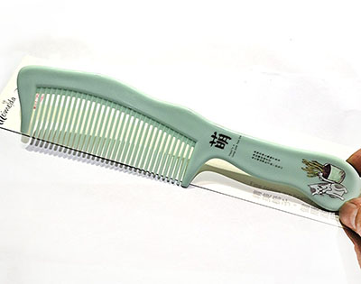 11號(hào)大號(hào)印花美發(fā)梳防靜電密齒順發(fā)梳家用女長(zhǎng)發(fā)直發(fā)梳E2-4-2