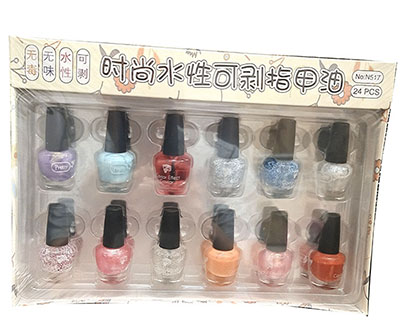 時尚517水性可剝指甲油  指甲彩妝美妝美甲產(chǎn)品義烏2元店C8-1-6