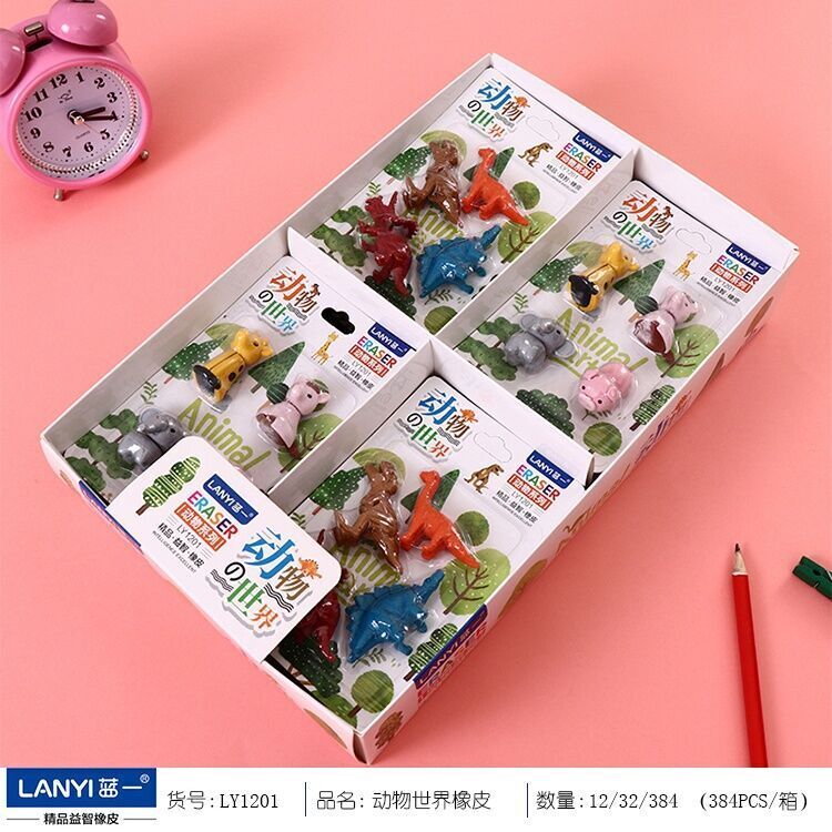 LY1201橡皮擦套裝禮盒開學(xué)禮品造型小學(xué)生專用文具用品獎品批發(fā)六B14-1-4-2-4