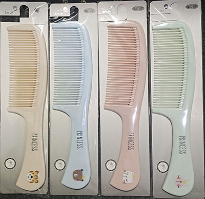 11號女士專用美發(fā)梳子長發(fā)頭梳細(xì)齒密木梳男梳家用塑料防靜電理發(fā)C9-1-2