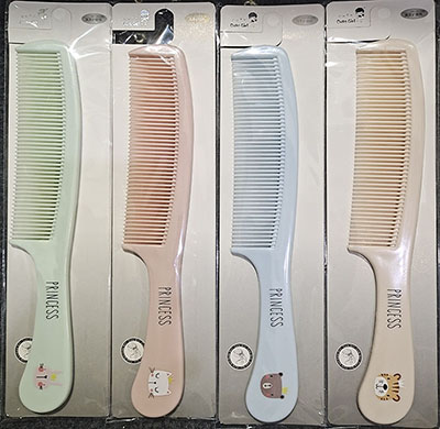 11號女士專用美發(fā)梳子長發(fā)頭梳細(xì)齒密木梳男梳家用塑料防靜電理發(fā)C9-1-2