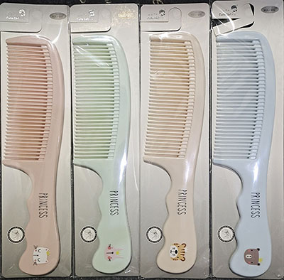 11號(hào)女士專用美發(fā)梳子長(zhǎng)發(fā)頭梳細(xì)齒密木梳男梳家用塑料防靜電理發(fā)C9-1-2