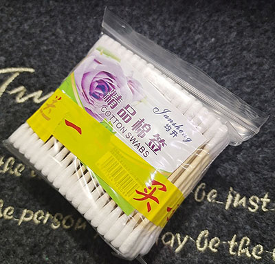 2袋裝雙頭一次性木棒棉簽消毒化妝棉清潔衛(wèi)生棉簽棒無菌棒/240/件A17-3-3