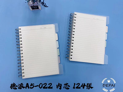 124張筆記本子可拆卸A5-021活頁(yè)本扣環(huán)線(xiàn)圈本C10-3-1