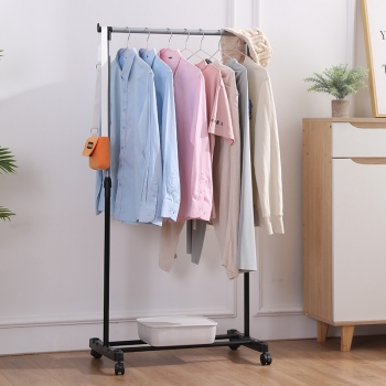 折疊晾衣架桿凉曬衣服架單桿衣架帶輪滑（16盒/箱）