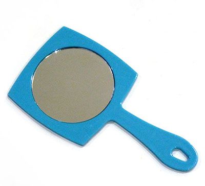 D039單面手柄化妝鏡便攜手拿美容隨身梳妝鏡/1梯左鐵-C2-3-1