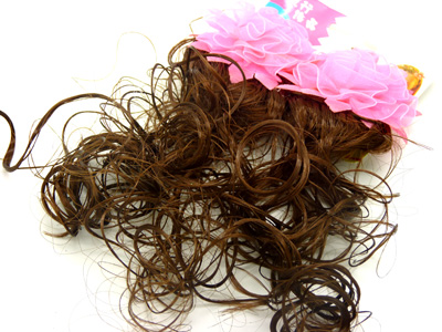 卡通毛毛蝴蝶結(jié)花假發(fā)卷發(fā)發(fā)夾 韓國(guó)嬰幼兒童假發(fā) 可愛寶寶小孩發(fā)飾頭飾C5-1-2