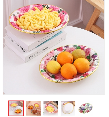 原價(jià)1.25元特價(jià)秒殺處理密胺環(huán)保塑料仿瓷水果盤菜盤（無售后）六B41-4-1