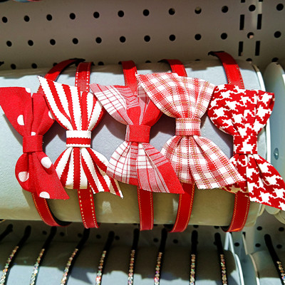 韓版兒童小仙女紅色波點(diǎn)蝴蝶發(fā)箍發(fā)夾頭飾六C4-2-6