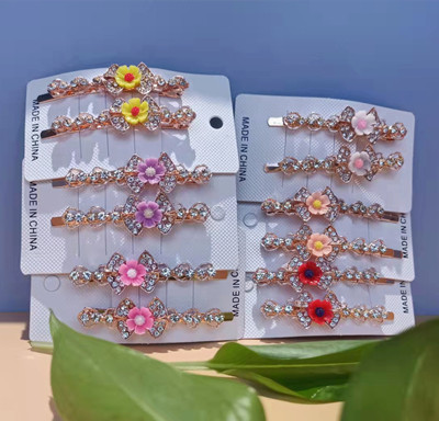 011 水鉆一字夾側(cè)邊夾夏季發(fā)卡女頭發(fā)夾子高級帶鉆C4-1-3