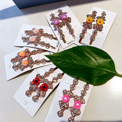 014 水鉆一字夾側邊夾夏季發(fā)卡女頭發(fā)夾子高級帶鉆C4-1-3