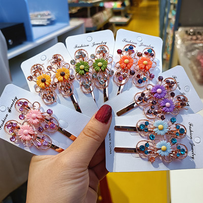 017 水鉆一字夾側(cè)邊夾夏季發(fā)卡女頭發(fā)夾子高級(jí)帶鉆C4-1-3