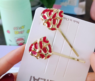 簡(jiǎn)約發(fā)卡發(fā)頂心形發(fā)夾一字夾少女可愛(ài)劉海夾子C3-2-4