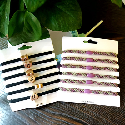 6根裝  高級(jí)感韓版頭繩橡皮筋打結(jié)發(fā)圈簡(jiǎn)約耐用馬尾頭飾C4-1-4