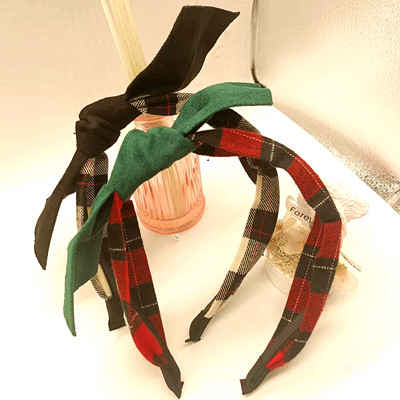 特價秒殺--格子蝴蝶結頭箍發(fā)飾韓版可愛女士壓發(fā)洗臉發(fā)箍D2-3-3