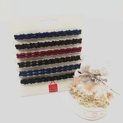 6根裝 高級感韓版頭繩橡皮筋打結發(fā)圈簡約耐用馬尾頭飾C4-1-4