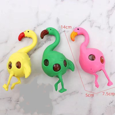 捏捏樂3D火烈鳥解壓球硅膠發(fā)泄減壓球泡泡樂捏捏樂擠壓珠球六B25-4-2