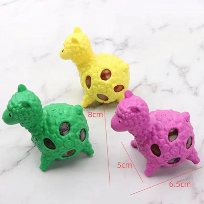 捏捏樂3D羊駝解壓球硅膠發(fā)泄減壓球泡泡樂捏捏樂擠壓珠球六B25-4-2