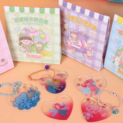 ZKP-JS 新款可愛手賬驚喜紙膠帶童貼便簽紙女生卡通手工貼畫手帳套裝A23-1-3