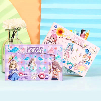 TB-CSL 可愛手帳貼紙卡通少女心自粘圖案貼畫素材你A25-1-2