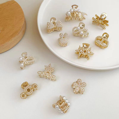 珍珠抓夾側(cè)邊小夾子小號鯊魚夾金屬水鉆頭飾六C4-3-2