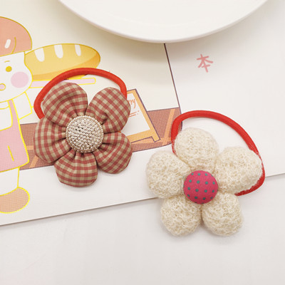 兒童可愛花朵頭繩蝴蝶結(jié)發(fā)飾皮筋C4-1-2