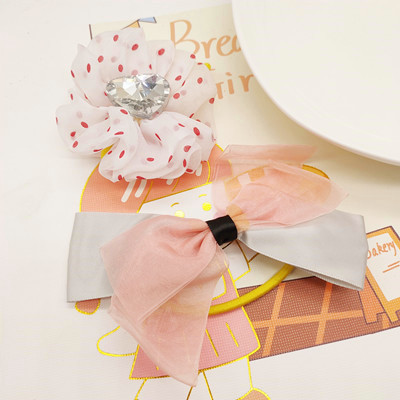 兩只裝兒童可愛花朵頭繩蝴蝶結(jié)發(fā)飾皮筋C4-1-2