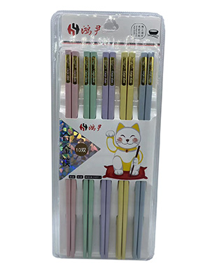 A662彩魚福字合金筷10雙裝80/件六B29-2-3