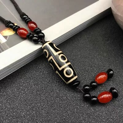 014九眼天珠南紅吊墜西藏琉璃瑪瑙項鏈轉(zhuǎn)運珠男女士掛件