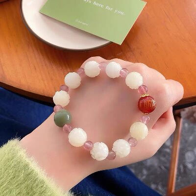 015法喜南瓜手串菩提手鏈女天然白心經(jīng)蓮花菩提子手把件飾品手持珠