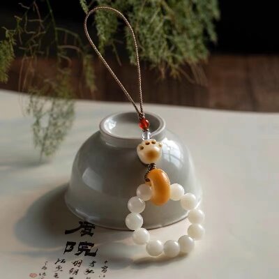 036天然國(guó)風(fēng)菩提根手機(jī)繩掛價(jià)盤(pán)玩指尖文玩菩提手捻佛珠手串手串念珠
