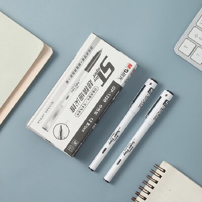 晨光超精細尖錐中性筆必備簽字GP1390 0.5mm（藍）拔蓋ST筆頭普通油墨
