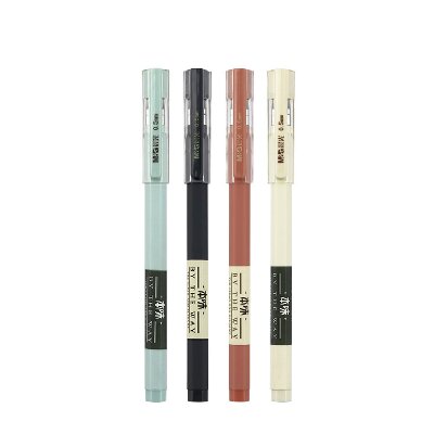 晨光精品中性筆陶瓷球珠蓋帽針管本味 0.5mm（黑） AGPA0404