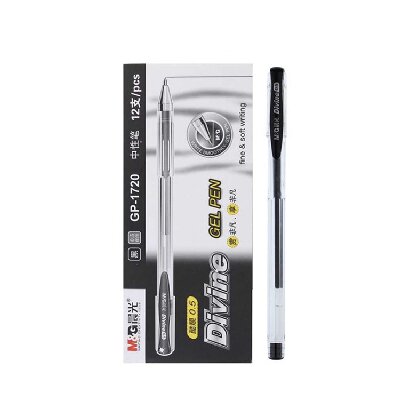 晨光中性筆酷客GP1720 0.5mm（黑）拔蓋子彈頭普通油墨