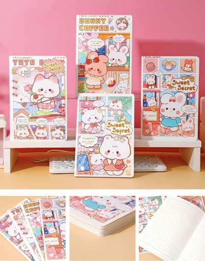 A5036-3100-30（夏特爾小鎮(zhèn)）可愛(ài)手賬本隨身記事本高顏值筆記本車(chē)線本 320/件六B36-3-2