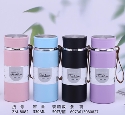 ZM-8082新款吊帶杯304不銹鋼保溫杯330ml/50/箱B43-3-3